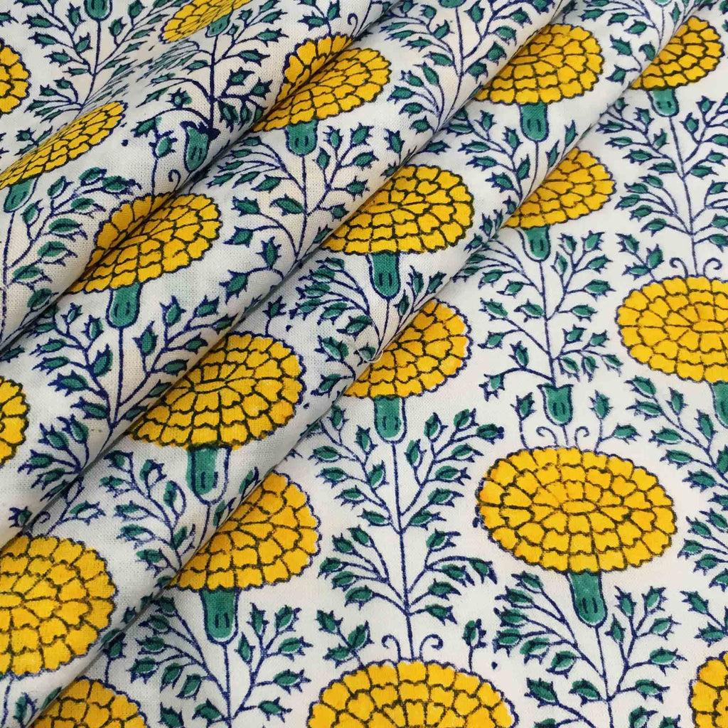 Floral Print Cotton Fabric By Meter